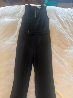RACHEL Rachel Roy Black Sleeveless Belted Jumpsuit